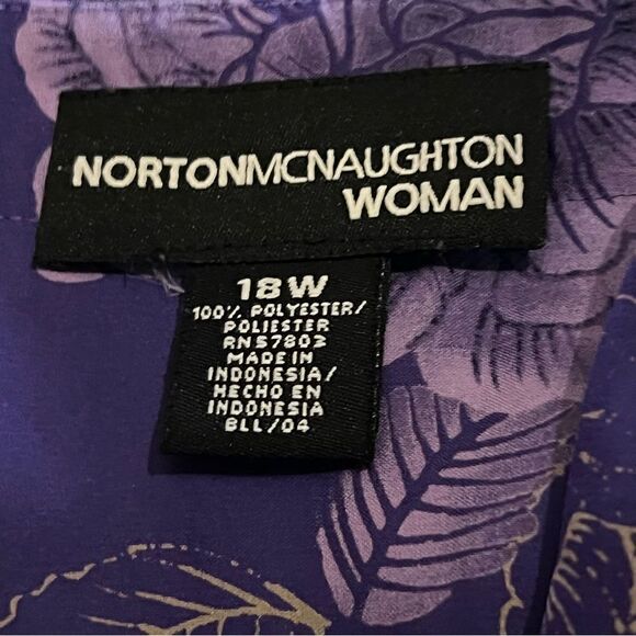 NORTONMCNAUGHTON women’s size 18W floral long sleeve top - Picture 5 of 6